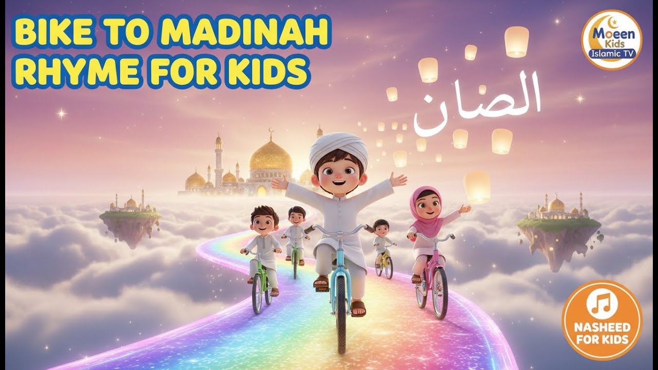 🚲 Bike to Madinah! 🎶 Fun Islamic Rhyme for Kids | MOueen Kids Tv