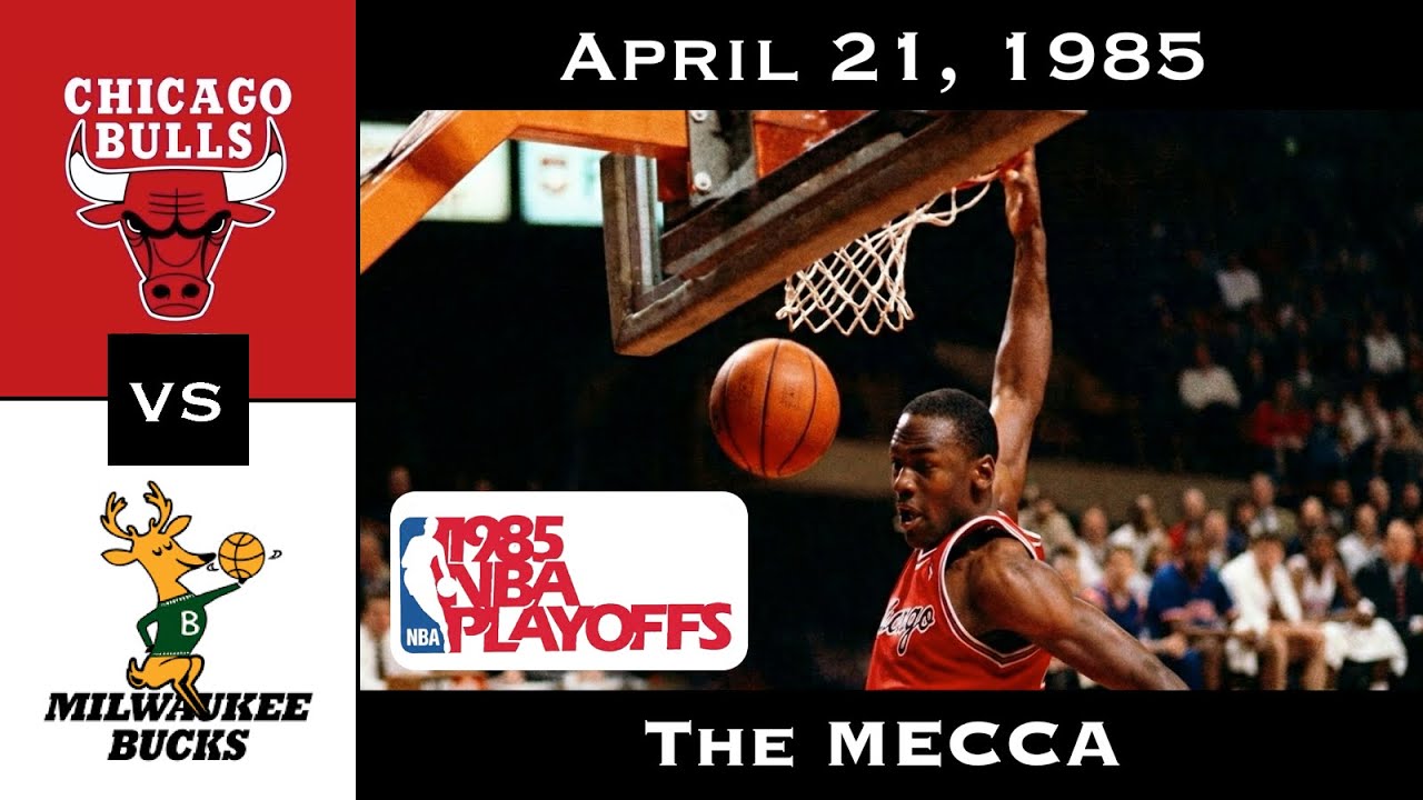 Full Game: The Rookie vs. The Moncrief Vice | R1G2: Bulls @ Bucks (Apr 21, 1985)