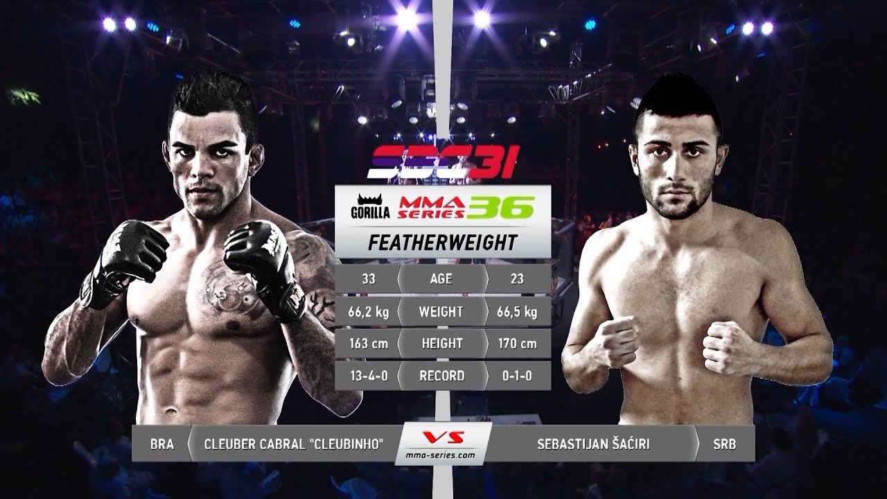 Gorilla MMA Series-36: SBC 31 | Cleuber Cabral (Brazil) – Sebastijan Saciri (Serbia)