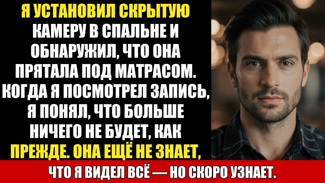 Я УСТАНОВИЛ СКРЫТУЮ КАМЕРУ В СПАЛЬНЕ И ОБНАРУЖИЛ, ЧТО ОНА ПРЯТАЛА ПОД МАТРАСОМ. КОГДА Я ПОСМОТРЕЛ...