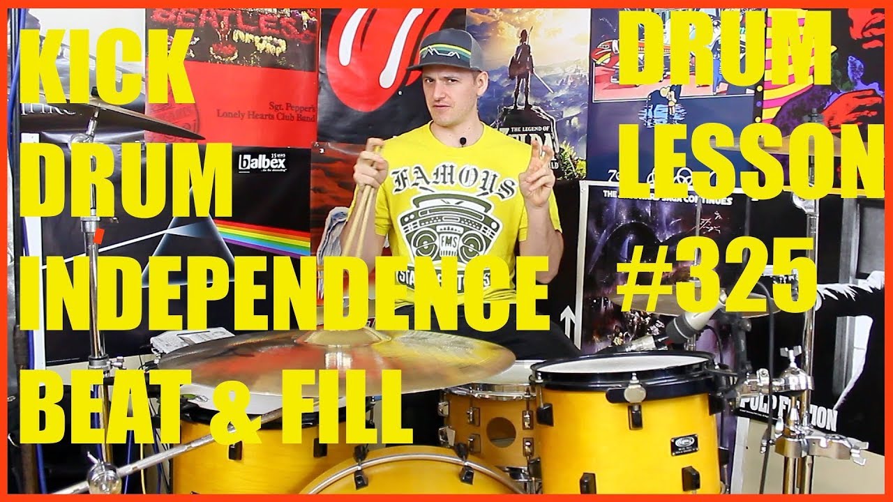 Foot Independence Drum Beat & Fill - Beginners - Intermediate - Drum Lesson #325