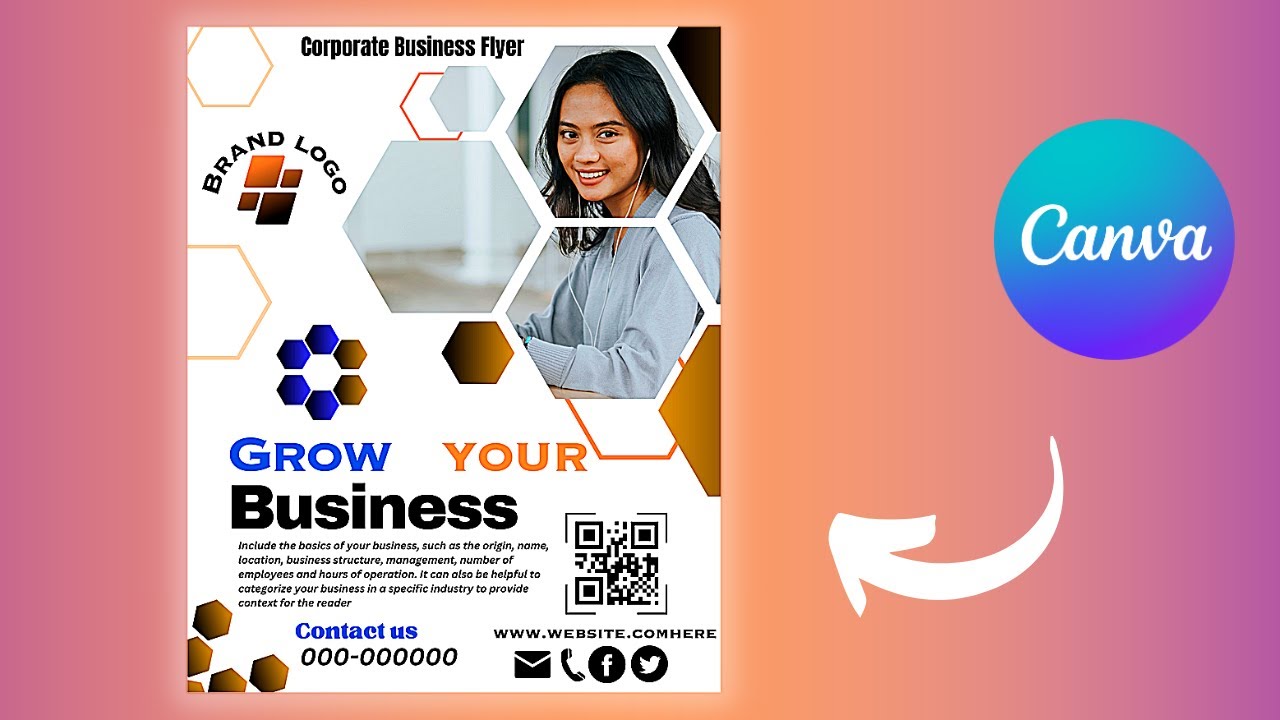 Corporate Business Flyer Design in canva || canva tutorial by FSA Creator21