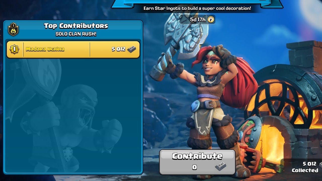 I Solo Completed Clans Rush 5000 Points Contributed (Clash of clans)