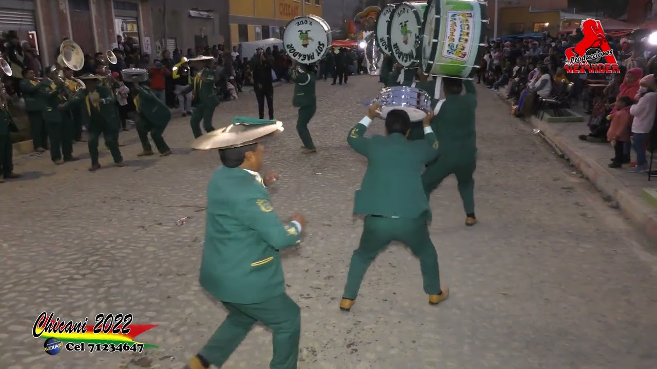Entrada Chicani 2022, morenada  Central Chicani junto a la Banda Pagador de Oruro