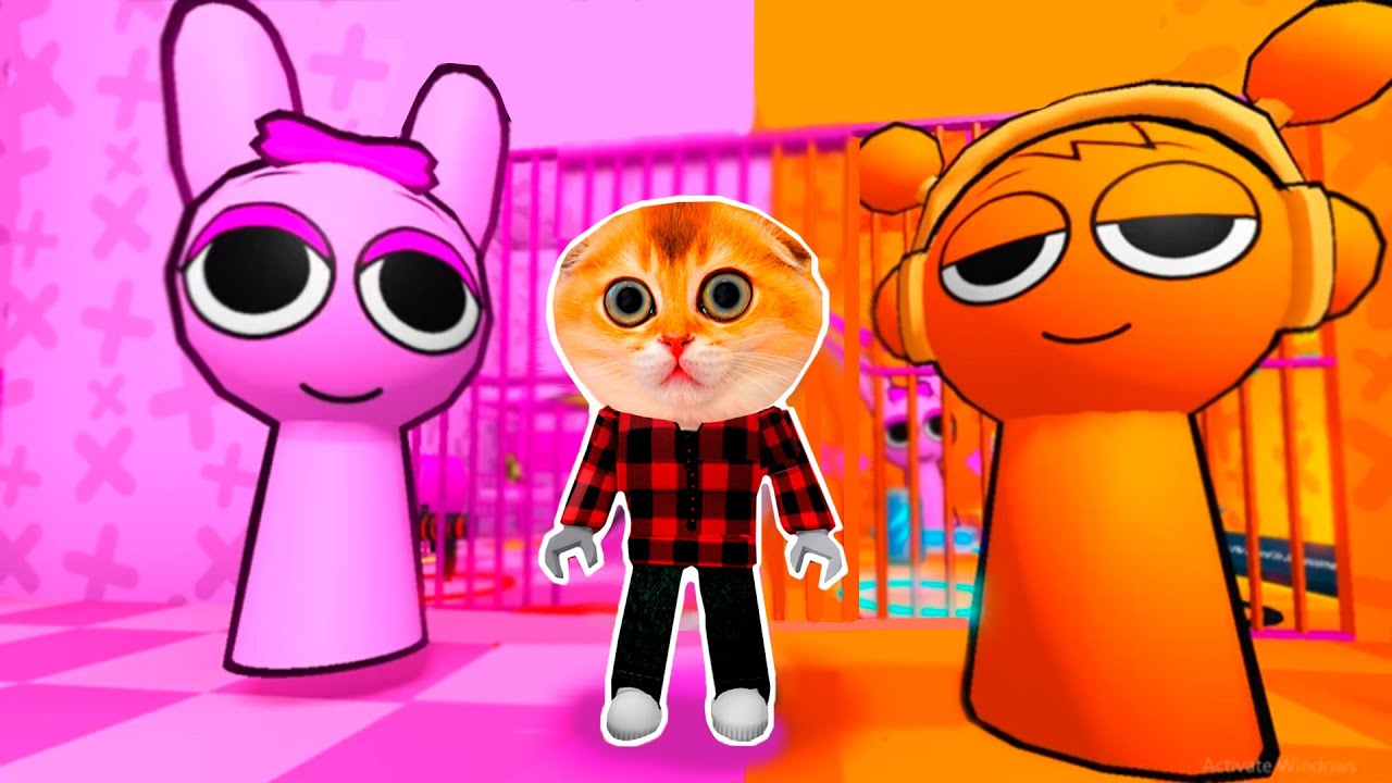 УБЕГАЮ ИЗ ТЮРЬМЫ ОРАНЖЕВОГО И РОЗОВОГО СПРУНКИ В РОБЛОКС! PINK VS ORANGE SPLANKI'S PRISON RUN (Obby)