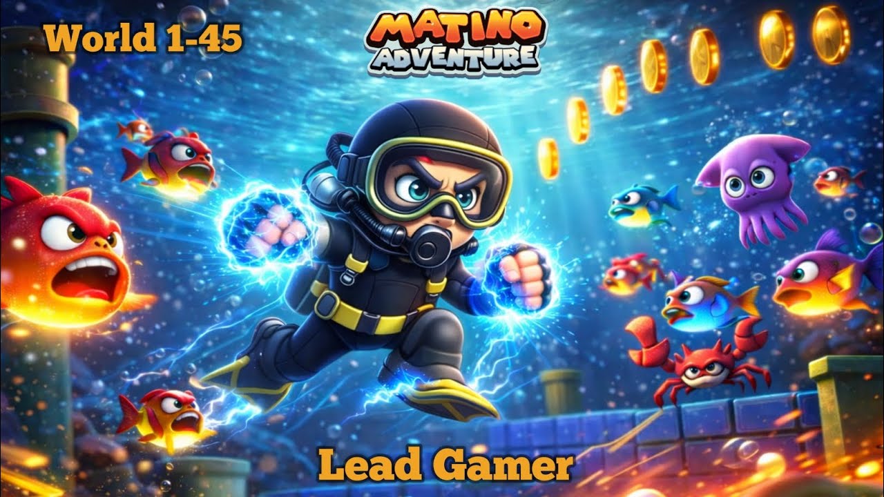 New Update Super Matino Adventure Game | World 1-45 | #games #gaming #leadgamer