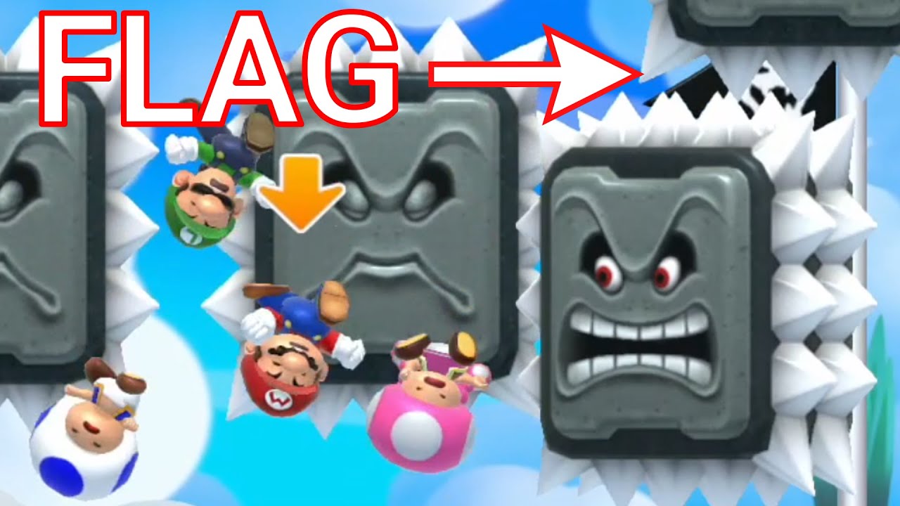 WE ALL DIED In Front of the Flag — Mario Maker 2 Multiplayer Versus