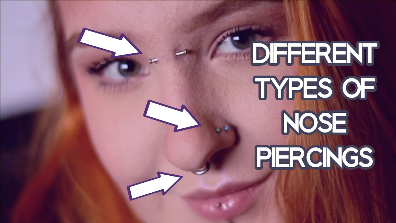 What are the different types of nose piercings?