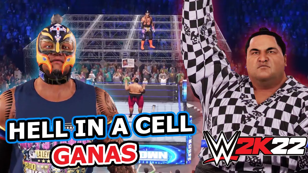 WWE 2K22 : REY MYSTERIO VS KANG SUMO - Hell In a Cell TERGANAS