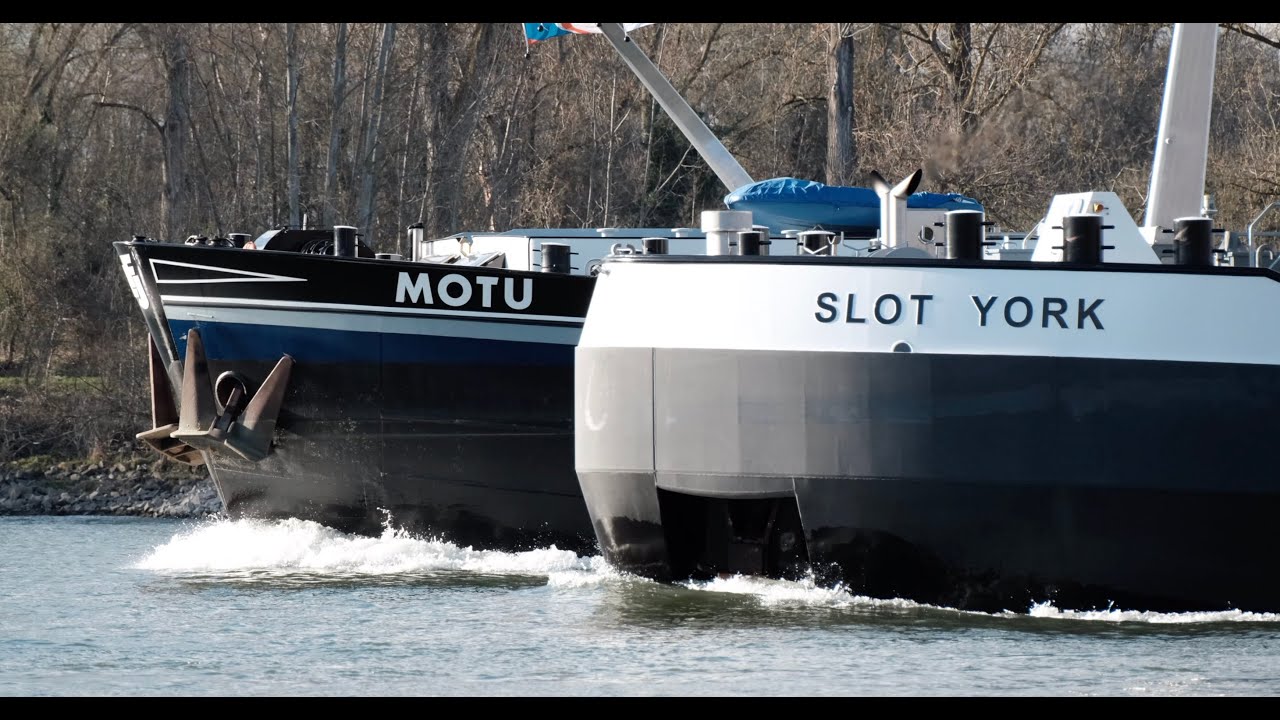 #84 Shipspotting / Binnenschiffe - Schiffe auf dem Rhein, Groß-Rohrheim: Slot York, Motu