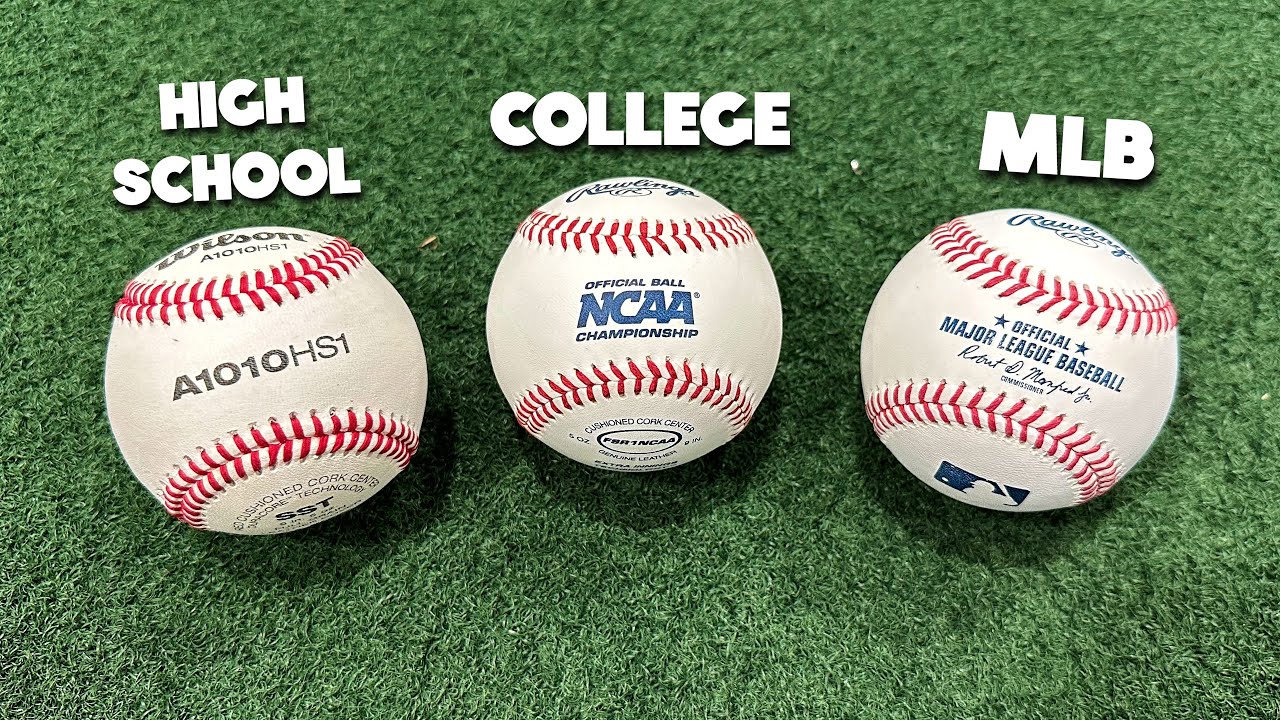 Мяч MLB против мяча NCAA против мяча HIGH SCHOOL | Какой бейсбол круче?