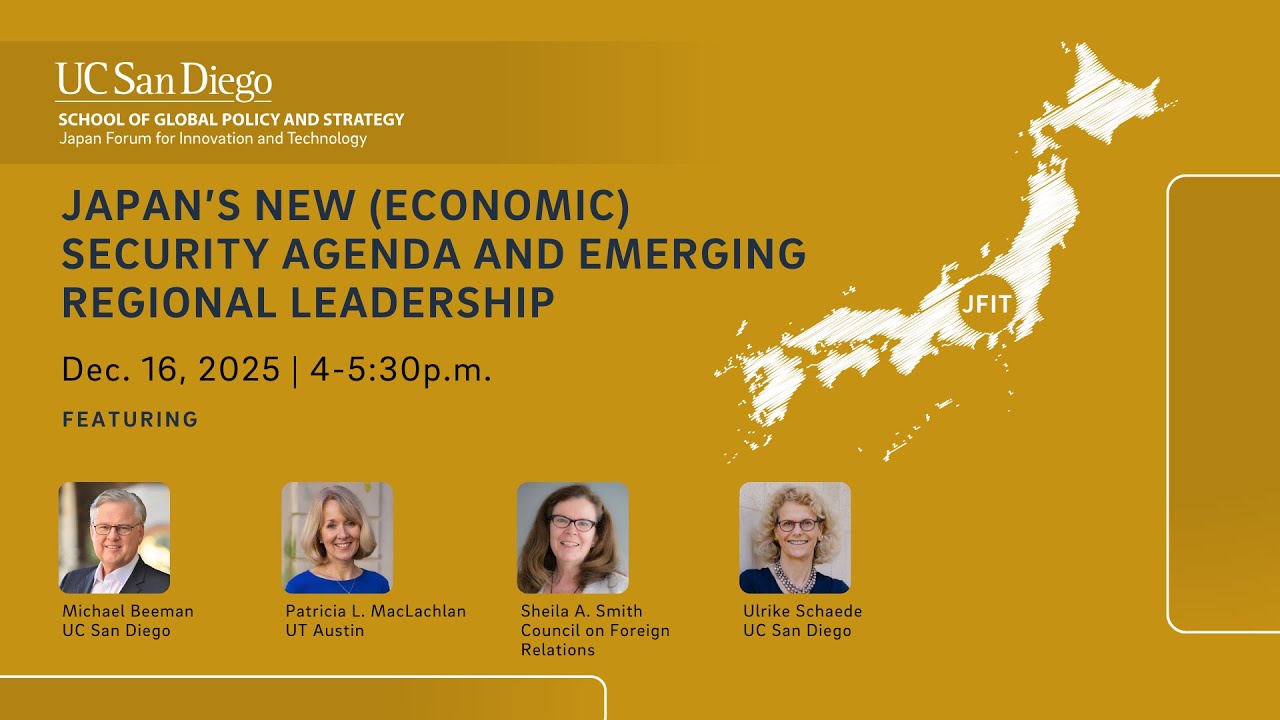 Japan’s New (Economic) Security Agenda and Emerging Regional Leadership