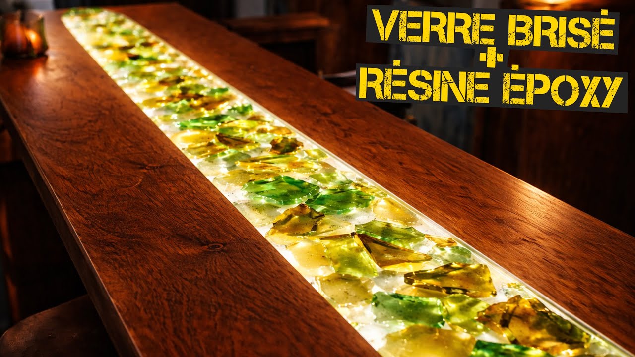 J’ai coulé du verre brisé dans de la résine époxy… le résultat est bluffant