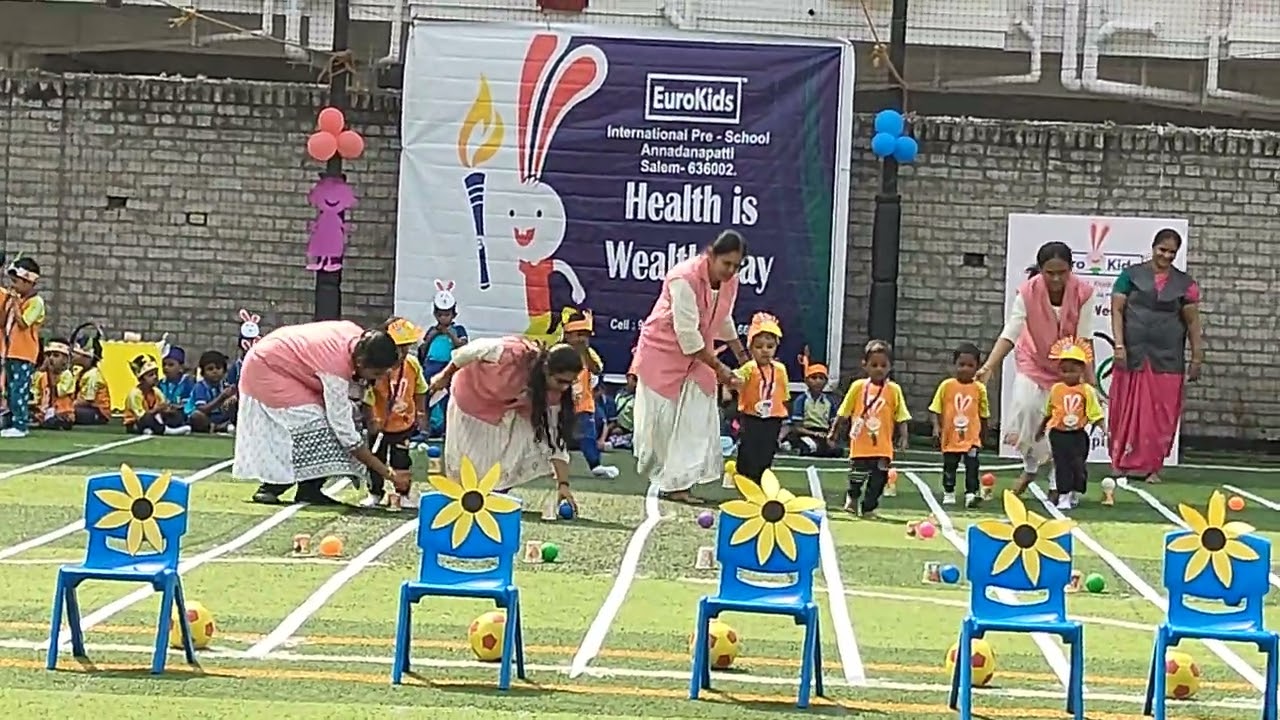 Sports day celebration First place 