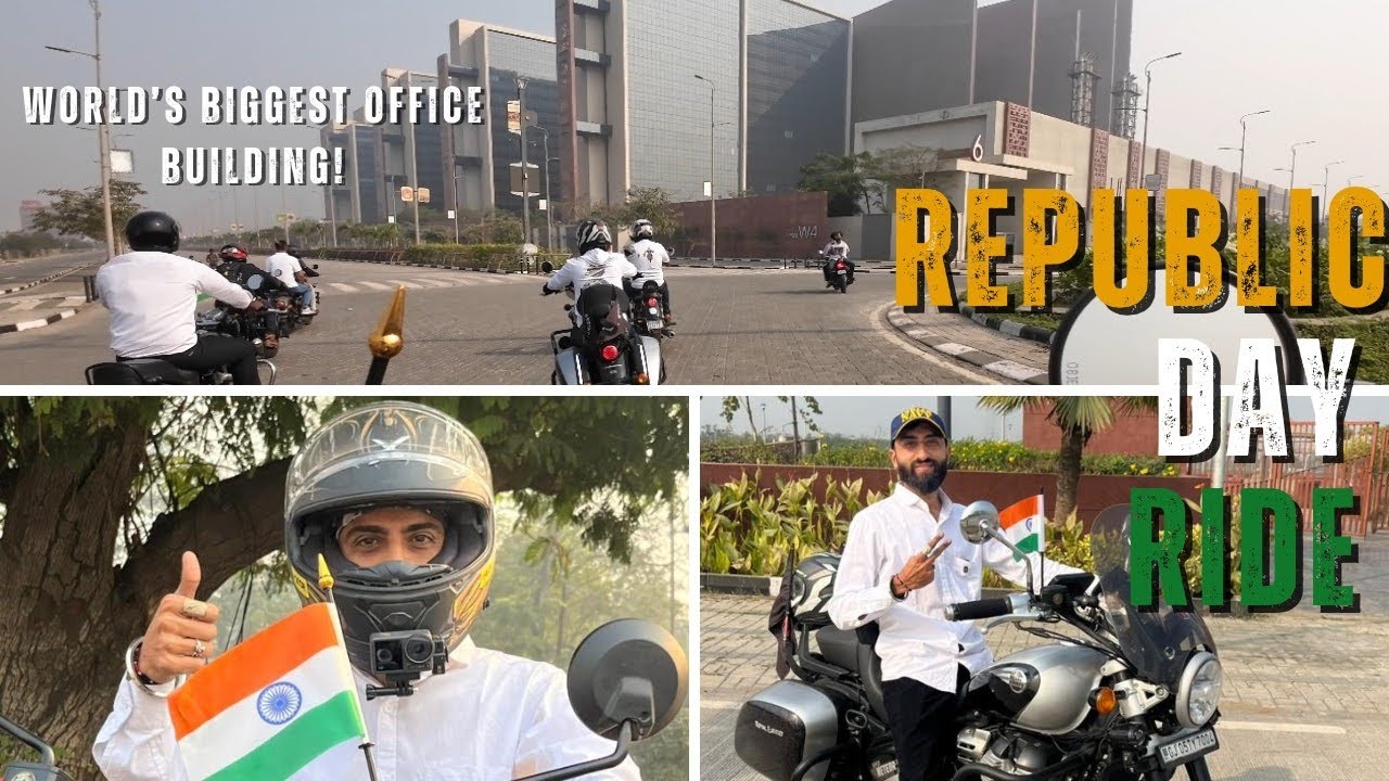 Bike Ride to World’s Largest Office Building on Republic Day 🇮🇳🏍️