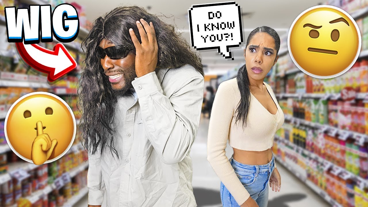 Wearing A Wig In Public To See If My GIRLFRIEND Notices Me... *HILARIOUS*