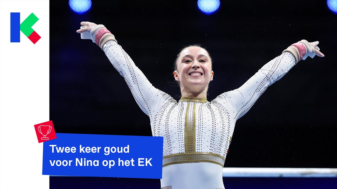 Nina Derwael is Europees kampioen brug met ongelijke leggers én balk