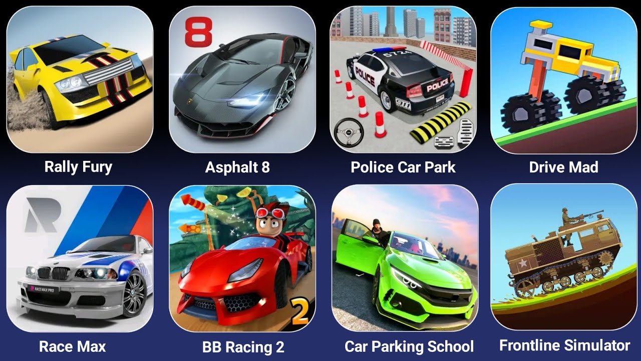 Rally Fury, Ashphlat 8, Drive Mad, Race Max - Latest New Games Update - Gameplay Review Android-iOS