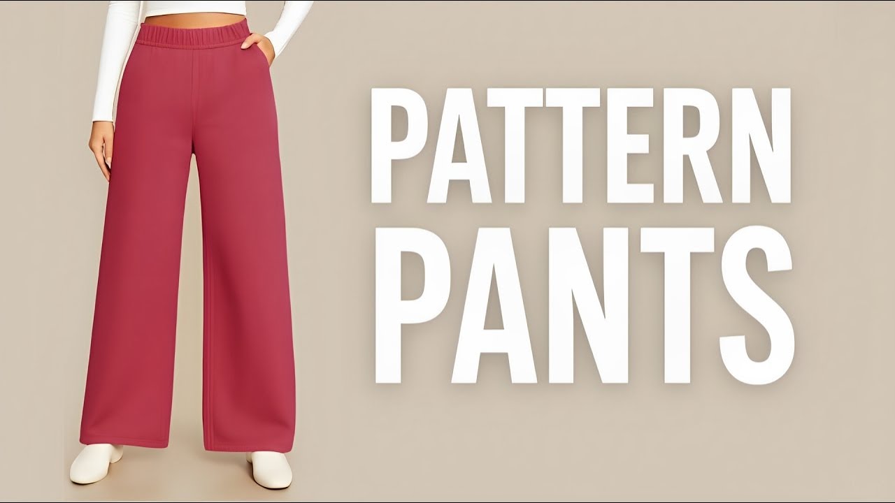 Semi-Baggy Pants Pattern Making Tutorial for Beginners 🧵✂️👖