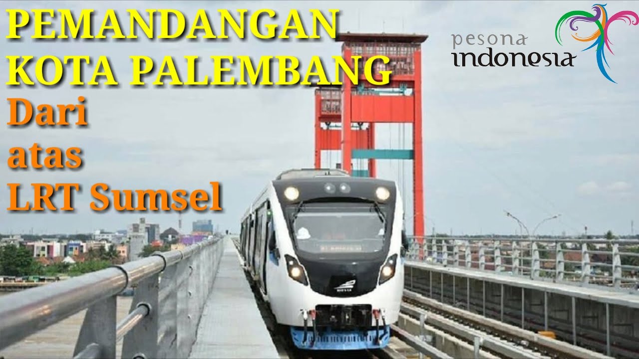 Pemandangan kota palembang dari atas LRT Sumsel || Ayo naik #LRTsumsel