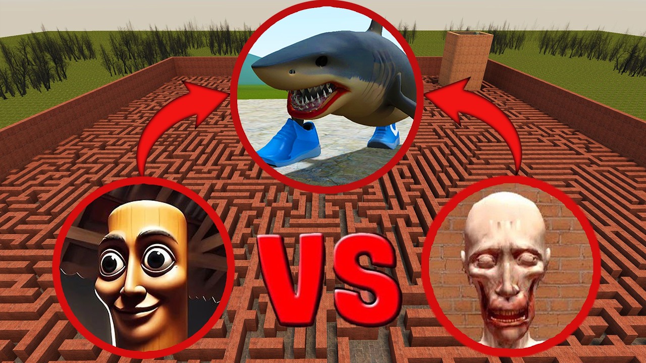 TUNG TUNG SAHUR vs SCP 096 vs SHIN SONIC Garry's Mod Battle