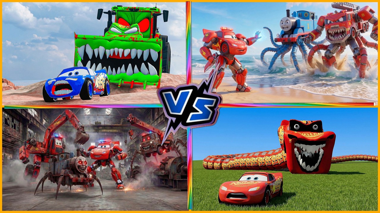 MCQUEEN’S CRAZY RACE! 🏎️💨 Can he jump over the giant obstacles?