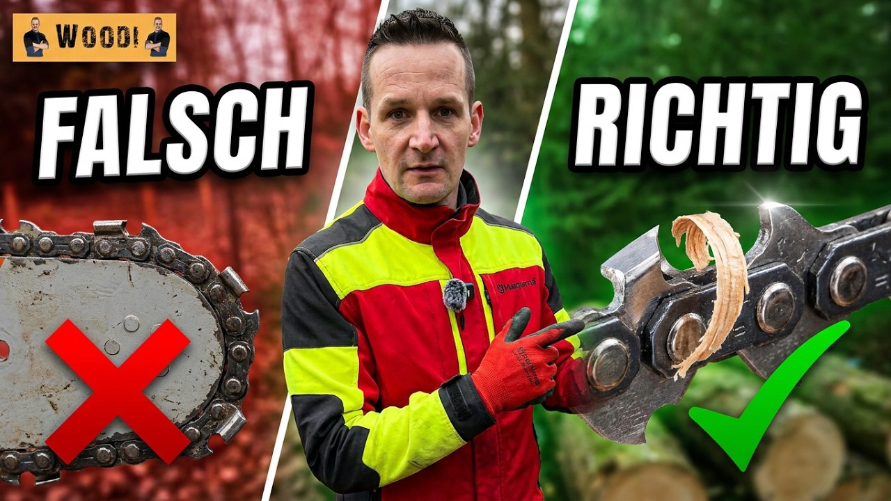 Die größten Fehler beim Schärfen der Motorsäge - Kette schärfen