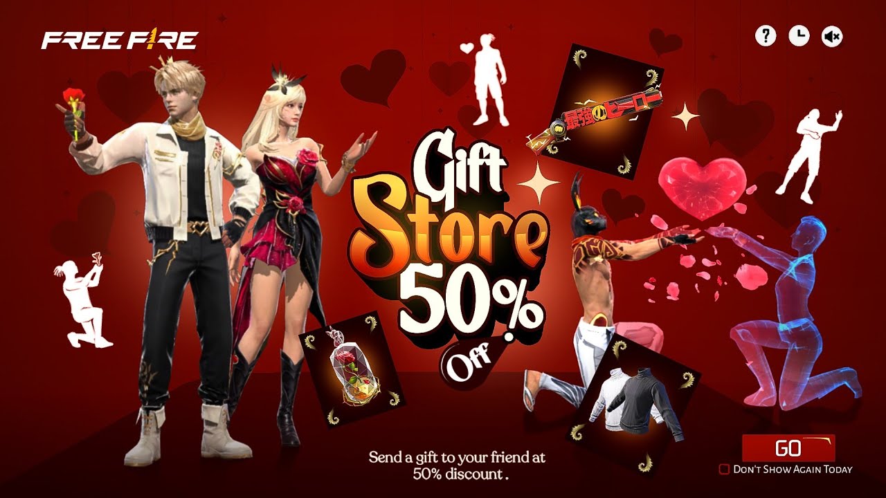 OB52 100% Gift Store 50% Discount Event | New Event Free Fire Bangladesh Server |Free Fire New Event