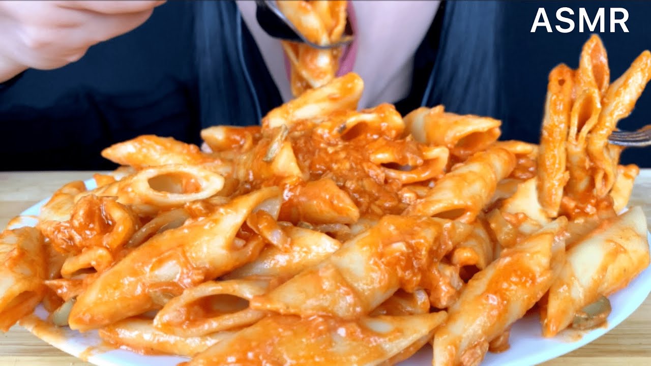 ASMR CREAMY Tuna Pasta  | MUKBANG (Eating Sounds)