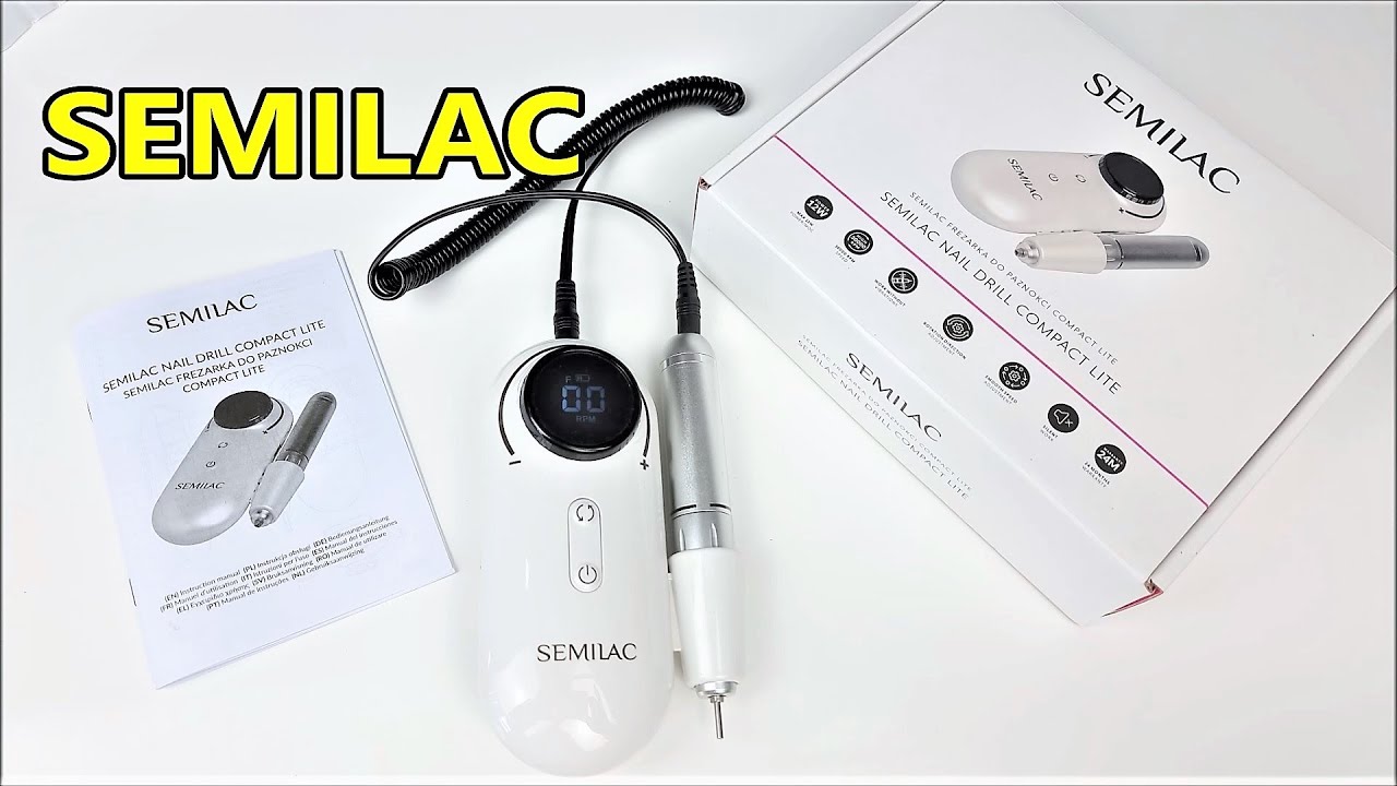 Semilac Nail Drill Compakt Lite Unboxing Testing by NananaLu/removal of the hybrid, gel, acrylic gel