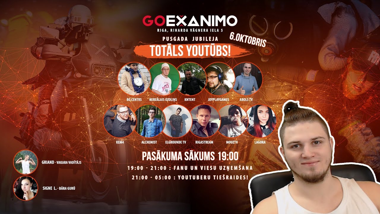 TIE&Scaron;RAIDE | TOTĀLS YOUTŪBS (goexanimo pusgada jubileja) | bgcentrs
