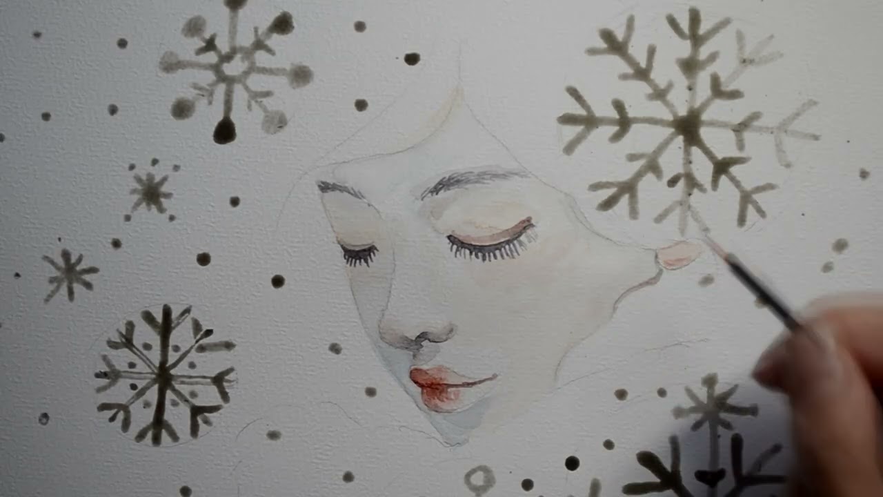 Paint With Me: Winter Girl Portrait in Watercolor