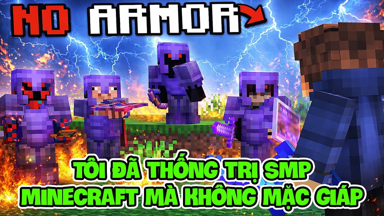 Tôi Đã Thống Trị SMP Minecraft Mà Không Mặc Gíáp !