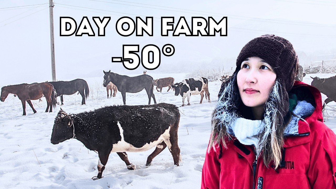 How We Farm in One of the Coldest Villages? - Yakutia, Siberia (-50 °C | -58 °F)