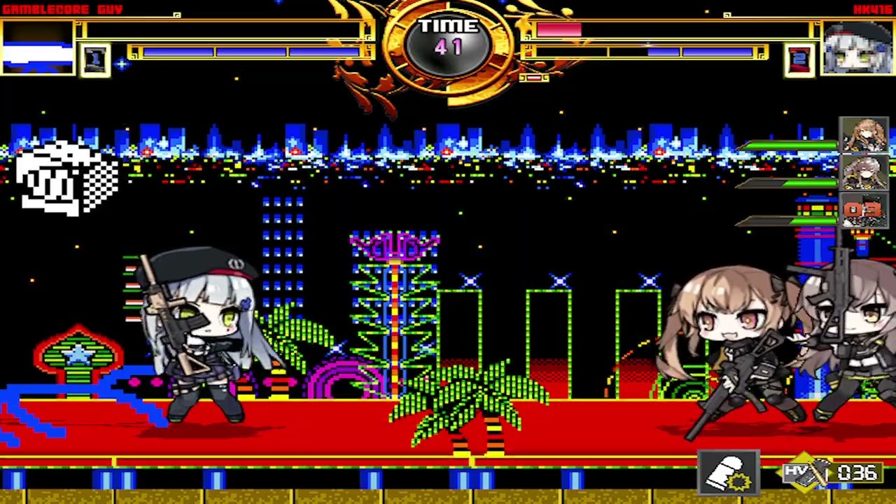 NICK54222 MUGEN: Gamblecore Guy VS HK416