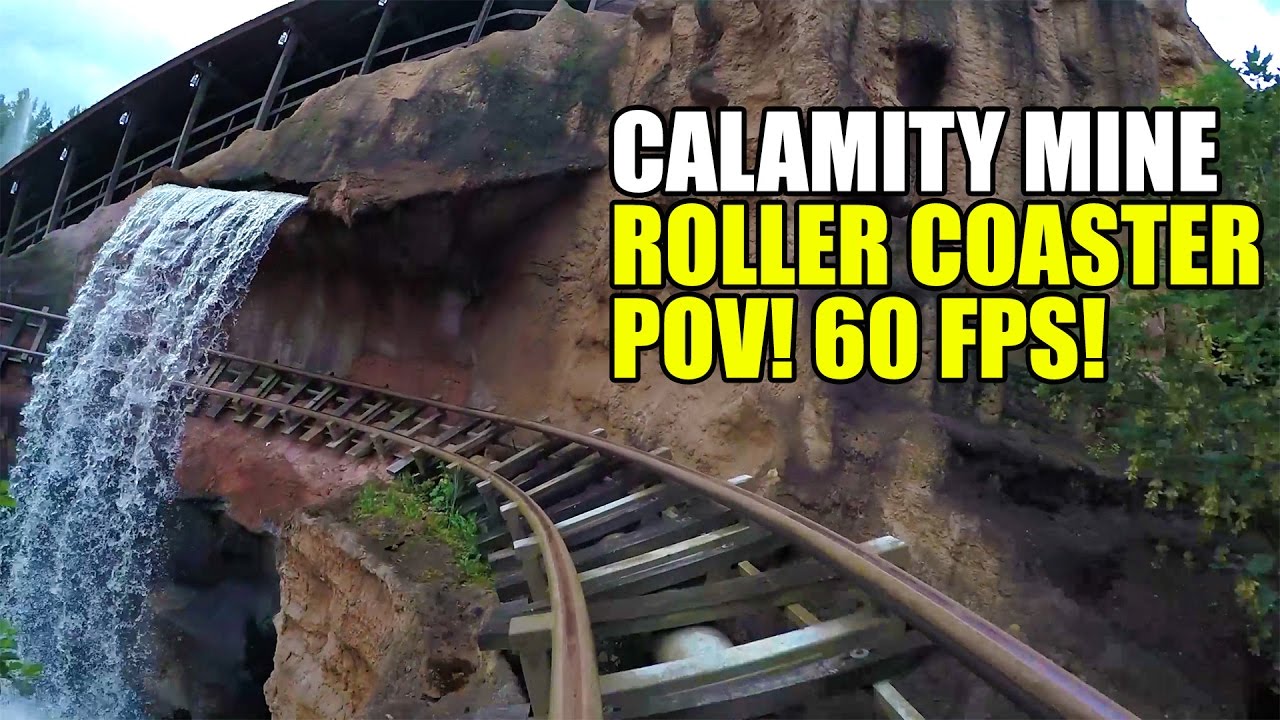 Calamity Mine Roller Coaster POV 60FPS Walibi Belgium Front Seat View