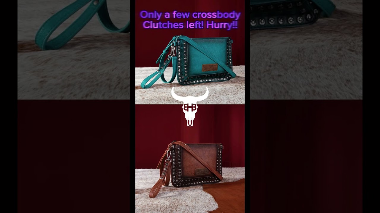 Last Chance for Wrangler Rivet Crossbody Clutches! #gift #sale #boho #rodeo