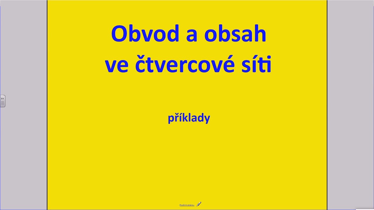 Obvod a obsah ve čtvercové síti