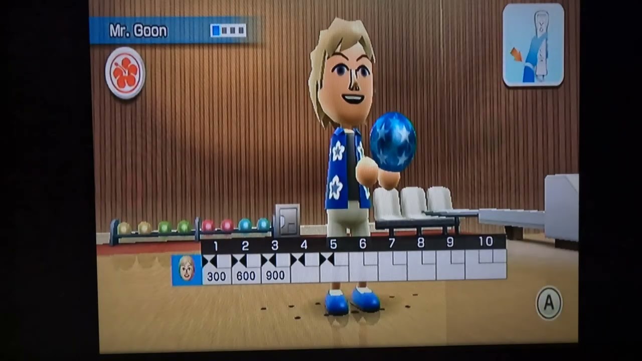 Wii 100 Pin Bowling Perfect Game #216