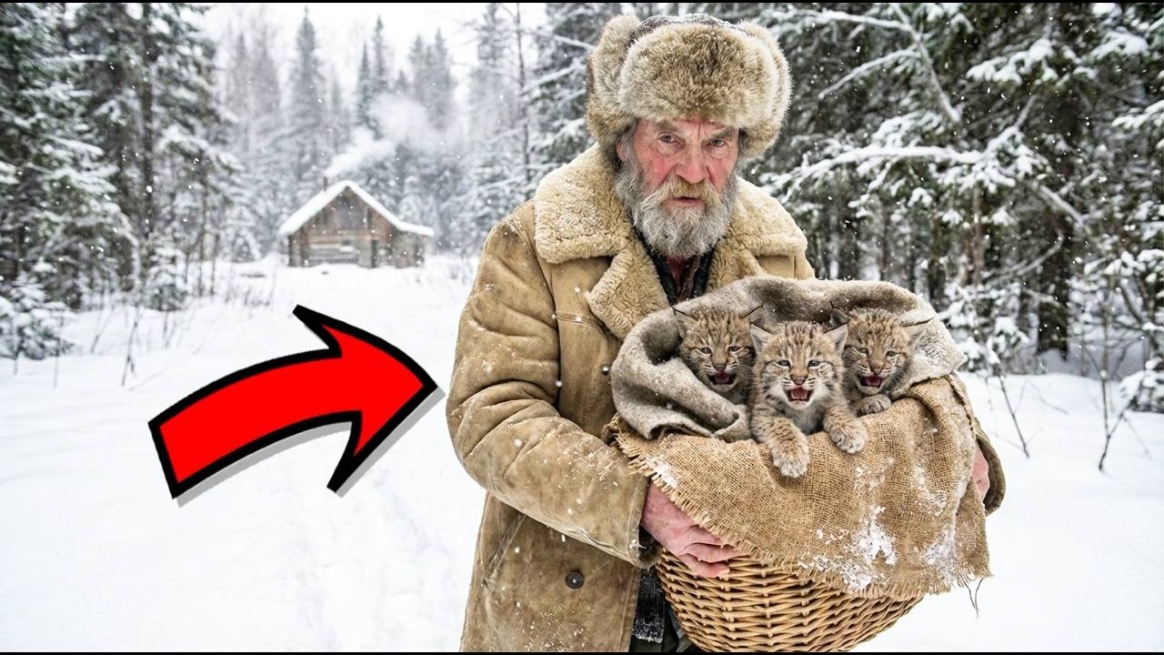 Дед нашёл в снегу корзину — когда заглянул внутрь, не поверил глазам!