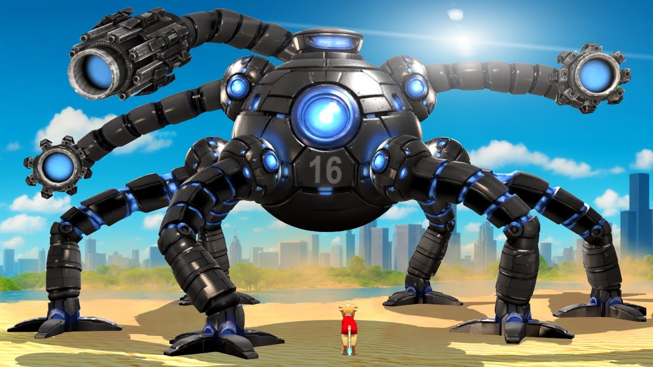 I BUILT OMNIDROID V16... Then he destroyed my CITY! (Gmod Sandbox)