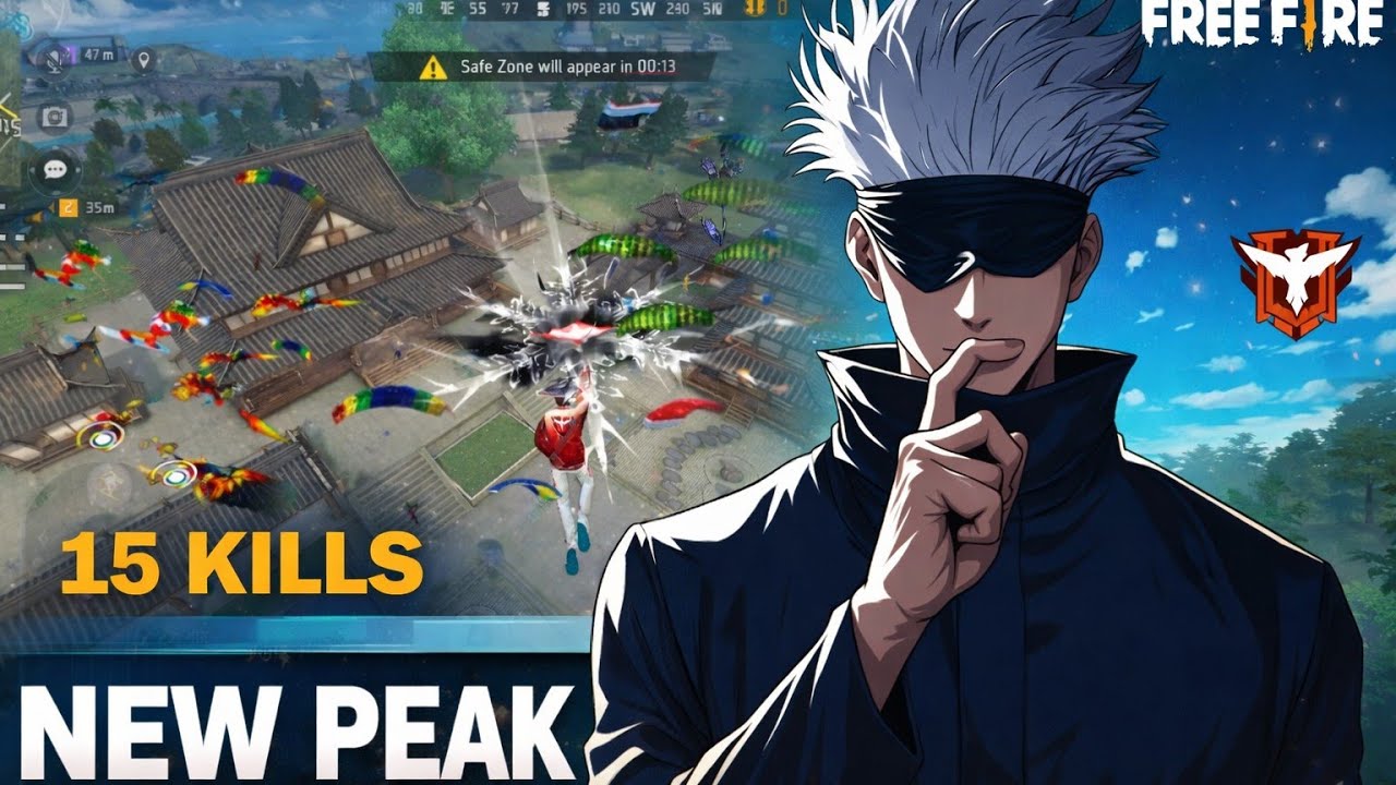 BR RANKED 💥 | JJK HIGH SCHOOL 🏫  | 15 KILLS ☠️   OP GAMEPLAY  🤫