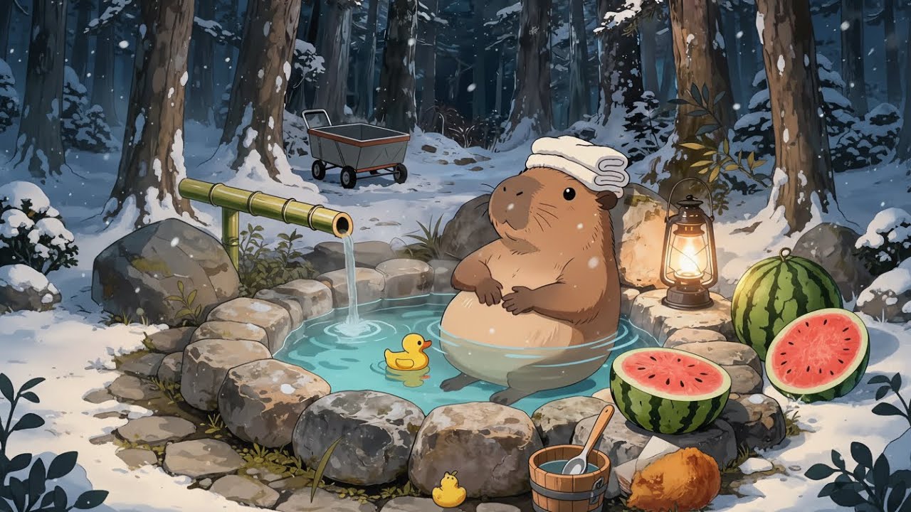 A Gentle Day in Capybara's Daily Life (Ghibili Inspired)