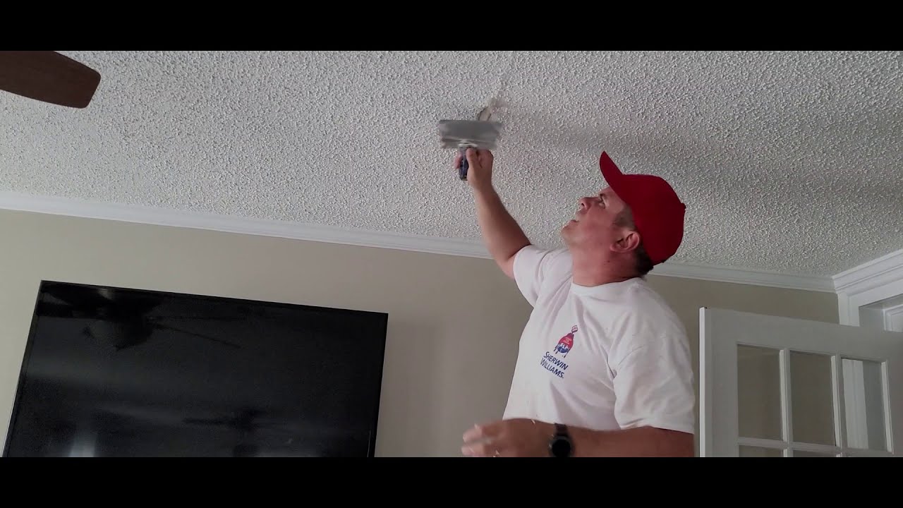 como reparar techo popcorn o techo paloma 🍿  how fix popcorn ceiling