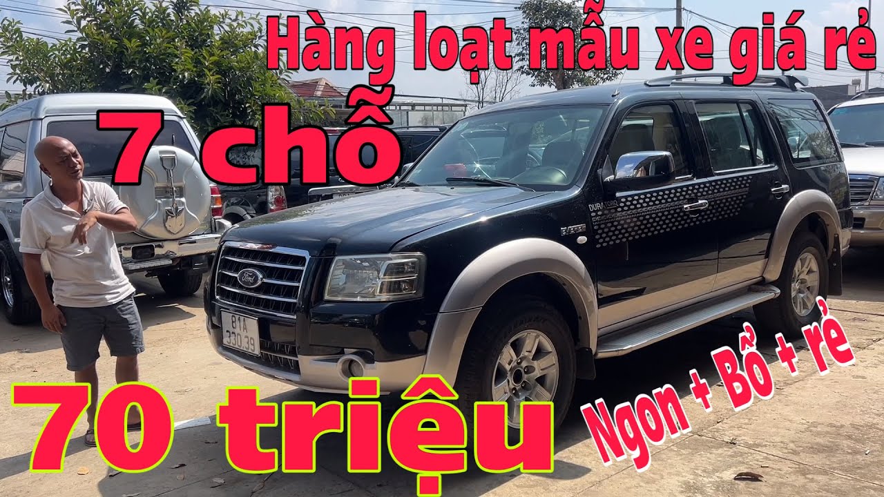 Tổng hợp mẫu xe giá rẻ giá- 7 chỗ Ford evrest- Toyota Lancure- mitsubishi-Toyota innova - cam ry