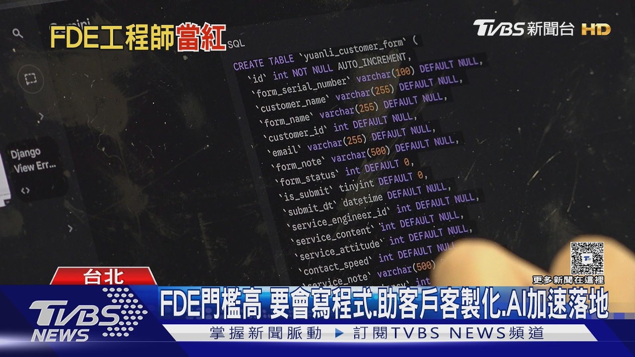 結合顧問.PM.執行 FDE工程師比AI科學家還搶手｜TVBS新聞 @TVBSNEWS01