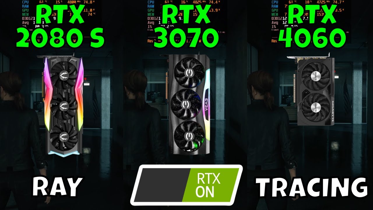 RTX 2080 Super vs RTX 3070 vs RTX 4060 (Ray Tracing in 9 Games) 2024