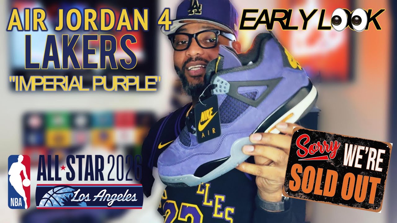THESE WILL SELL OUT ! AIR JORDAN 4 IMPERIAL PURPLE “ LAKERS “ Review ! ASW PICKUPS & MORE !! 