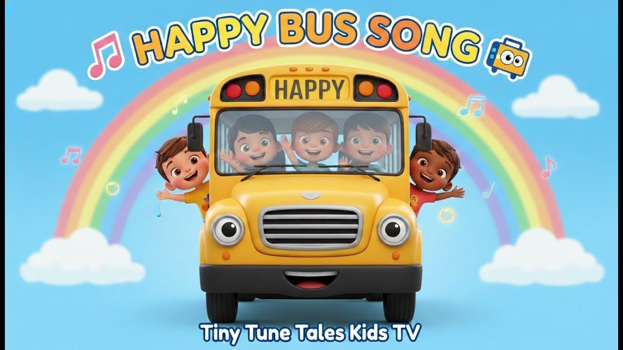 Fun on the Happy Bus 🚌🎶 | Kids Nursery Rhymes | Tiny Tune Tales Kids TV