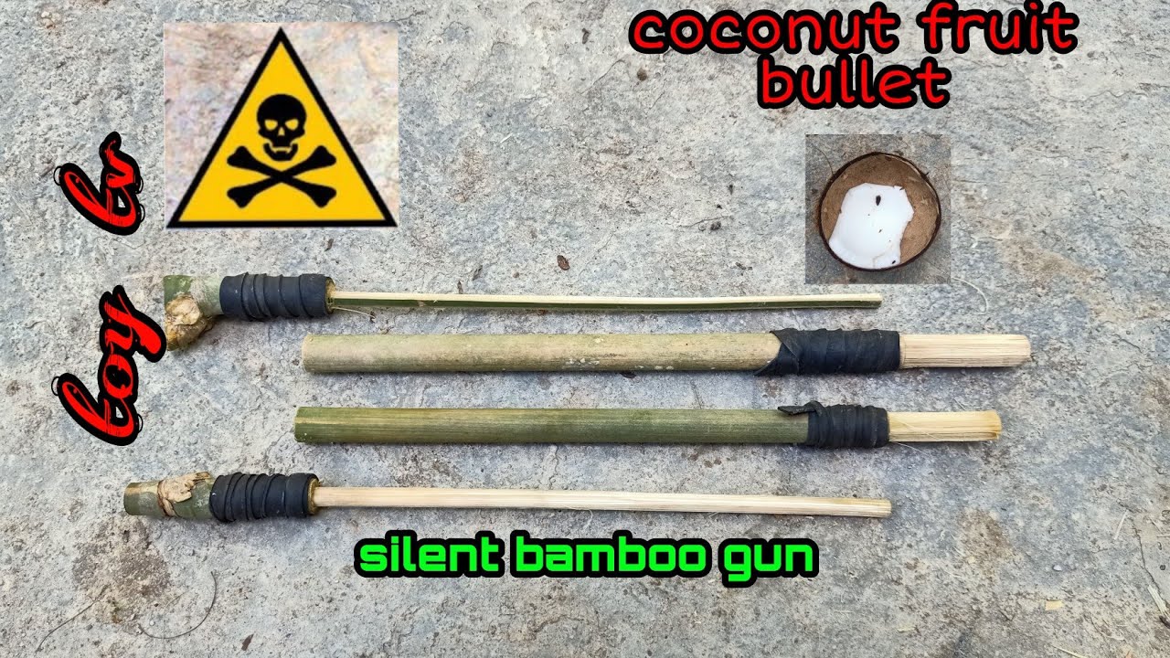 How to make easy bamboo gun😲 with silent fire😱😱make home..